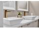 Bright bathroom boasting double sinks, modern faucets, and minimalist design at 3731 Spencer St, Las Vegas, NV 89119