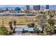 This landscaped home has great views of the city skyline and mountains at 3731 Spencer St, Las Vegas, NV 89119