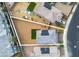 An overhead shot highlights the backyard, enclosed by a white fence and showing a car parked in the driveway at 3771 Bright Aquarius Ln, Henderson, NV 89052