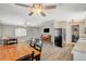 Open-concept living room features wood floors, natural light, and stainless steel appliances at 425 Bonelli Ave, Overton, NV 89040