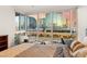 Bedroom view of the city skyline, a bed, work desk, and chair at 4575 Dean Martin Dr # 1103, Las Vegas, NV 89103
