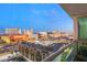 A view of the Las Vegas strip from the balcony with city skyline at 4575 Dean Martin Dr # 1103, Las Vegas, NV 89103