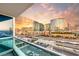 A view of the Las Vegas strip from the balcony with city skyline at 4575 Dean Martin Dr # 1103, Las Vegas, NV 89103