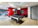 A game room featuring a pool table and poker table under unique light fixtures for elegant recreation at 4575 Dean Martin Dr # 1103, Las Vegas, NV 89103