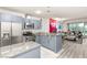Modern kitchen with stainless steel appliances, granite countertops, open floor plan, and stylish accents at 4575 Dean Martin Dr # 1103, Las Vegas, NV 89103