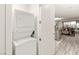Efficient stackable washer and dryer in laundry closet is conveniently located near the kitchen and living area at 4575 Dean Martin Dr # 1103, Las Vegas, NV 89103