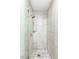 Tiled shower with glass door and modern fixtures at 4575 Dean Martin Dr # 1103, Las Vegas, NV 89103