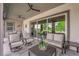 Relaxing covered patio with comfortable seating and serene outdoor views at 5095 E Long Leaf Ct, Pahrump, NV 89061