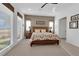 Serene main bedroom showcasing stylish decor and plenty of natural light from the windows at 5095 E Long Leaf Ct, Pahrump, NV 89061