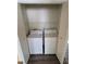 This closet has a shelf and contains a washer and a dryer at 2100 Fred Brown Dr, Las Vegas, NV 89106