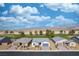Aerial view of a single story home with desert landscaping and mountain views at 4400 E Cactus Canyon Dr, Pahrump, NV 89061