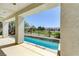 Relaxing pool view overlooking lush green golf course at 52 Cascade Lake St, Las Vegas, NV 89148