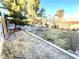 Large, sun-filled backyard with mature trees and a trampoline for outdoor fun at 5221 Holmby Ave, Las Vegas, NV 89146