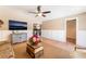 Inviting living room featuring a light-filled space and an open layout to the kitchen at 5221 Holmby Ave, Las Vegas, NV 89146