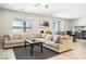 Comfortable living room with a large sectional sofa, contemporary decor, and plenty of natural light at 5628 Ridgeland St, North Las Vegas, NV 89031