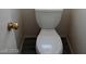 A close-up view of a white toilet in a bathroom with modern fixtures at 70 Belle Essence Ave, Las Vegas, NV 89123