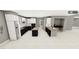 Open kitchen with stainless steel appliances and a large island at 8809 Barium Rock Ave, Las Vegas, NV 89143
