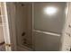 Bathroom with shower and sliding glass door at 1427 San Felipe Dr, Boulder City, NV 89005