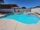Backyard pool and spa, fully fenced for privacy, providing an inviting outdoor oasis at 206 Valerian St, Henderson, NV 89015