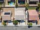 Aerial view of a home in a neighborhood with a spacious backyard at 2305 Dalton Ridge Ct, North Las Vegas, NV 89031