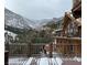 Large wooden deck showing the beautiful wooded mountain views surrounding the house at 311 Crestview Dr, Las Vegas, NV 89124