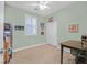 Bedroom with carpet, window with shutters, and a double door closet at 337 Mattie Brook Ave, Henderson, NV 89015