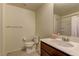 Clean, functional bathroom with a marble countertop and shower-tub combo at 426 Port Reggio St, Las Vegas, NV 89138