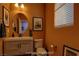 Stylish half bathroom with elegant fixtures and modern decor at 426 Port Reggio St, Las Vegas, NV 89138