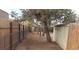 A view down the length of the backyard fence at 4341 San Mateo St, North Las Vegas, NV 89032
