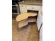 A rotating lazy susan shelving unit inside of a kitchen cabinet at 4690 San Benito St, Las Vegas, NV 89121