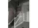 Elegant staircase with neutral walls and white railings leads to upper level at 4900 Whisper Lake Ave, Las Vegas, NV 89131