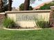 Elegant Vizcaya community sign surrounded by greenery on a well-manicured lawn, showcasing a welcoming entrance at 5044 S Rainbow Blvd # 106, Las Vegas, NV 89118