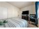 Comfortable bedroom with neutral carpet, a closet, neutral decor, and soft lighting at 5467 Eleganza Ave, Pahrump, NV 89061