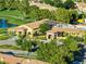 Scenic aerial view of the community clubhouse showcasing well maintained landscaping and architecture at 5467 Eleganza Ave, Pahrump, NV 89061