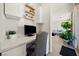 Dedicated office space with built-in desk and shelving, perfect for remote work at 5467 Eleganza Ave, Pahrump, NV 89061