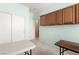 Versatile office space with upper cabinets, offering ample storage and a clean look at 5934 Reflection Point Ct, Las Vegas, NV 89110