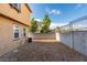 View of the backyard, surrounded by trees and a fence, ensuring tranquility at 6134 Pine Villa Ave # 103, Las Vegas, NV 89108