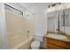 Bathroom with tub and granite counter at 6328 Brianna Peak Ct, Las Vegas, NV 89142