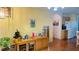 Cozy dining area that flows into the kitchen and offers a view of the backyard at 6445 Glory Rise Ct, Las Vegas, NV 89142
