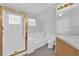 Well-lit bathroom features a glass-enclosed shower, a soaking tub, and modern fixtures at 7213 Buglehorn St, Las Vegas, NV 89131