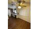 A kitchen featuring stainless steel appliances, modern countertops, and wood floors at 834 Benita Pl, Boulder City, NV 89005