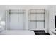 Bedroom closet with sleek white doors and adjustable wire shelving for organized storage at 945 Vegas Valley Dr, Las Vegas, NV 89109