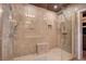 Contemporary bathroom with a tile shower and dual shower heads at 10621 Tinta Ln, Las Vegas, NV 89144