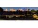 Night view of the city skyline from the back of the property at 10621 Tinta Ln, Las Vegas, NV 89144