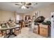 Functional bonus room with neutral walls, tile flooring, and ceiling fan at 1808 Walnut Ave, Las Vegas, NV 89101