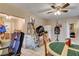 Versatile bonus room with neutral walls, tile flooring, and ceiling fan at 1808 Walnut Ave, Las Vegas, NV 89101
