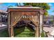 Relaxing gazebo featuring comfortable seating area with a view of the outdoor patio at 1920 Parkchester Dr, Las Vegas, NV 89108