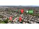 Overhead shot showcasing neighborhood proximity to Rio Secco Golf Club and Seven Hills Drive, highlighting local amenities at 3047 Whispering Crest Dr, Henderson, NV 89052