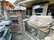 Outdoor kitchen featuring built-in appliances and ample counter space at 3047 Whispering Crest Dr, Henderson, NV 89052