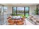 Elegant game room with a golf putting green, comfortable seating and picturesque views of the surrounding landscape at 4077 Heron Fairway Dr, Las Vegas, NV 89141